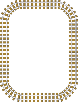 Train Track with White Line Clipart - Perfect Borders for Your Designs