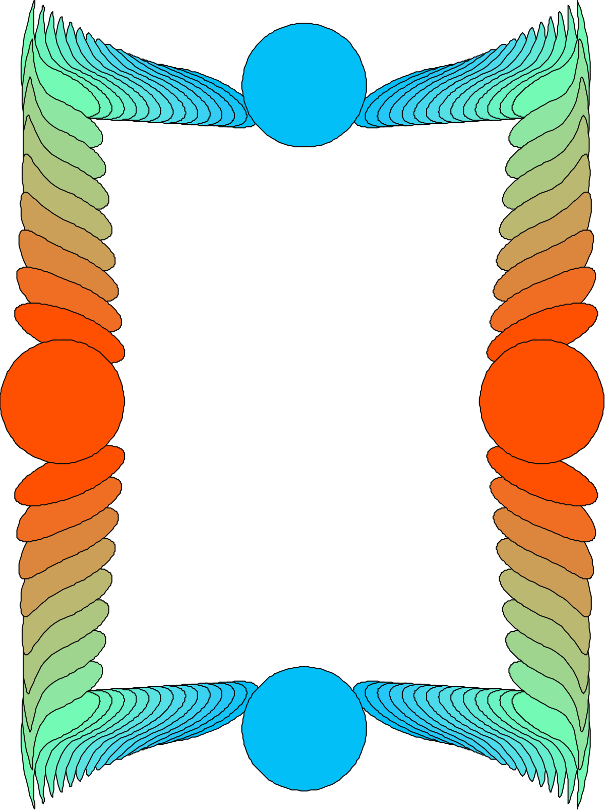 Colorful Patterned Square Borders Clipart for Creative Designs