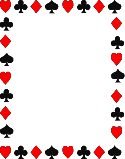 Black and Red Playing Card Frame Clipart for Creative Borders