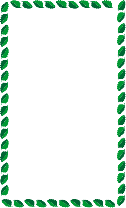 Green Leaf Frame Clipart - Elegant Nature Borders for Creative Designs