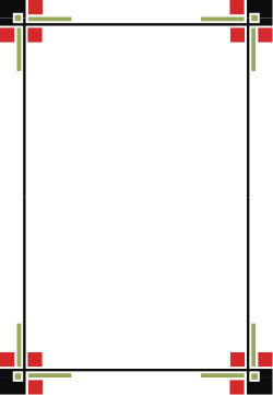 Red and Green Decorative Square Frame Clipart  Borders for Creative Projects