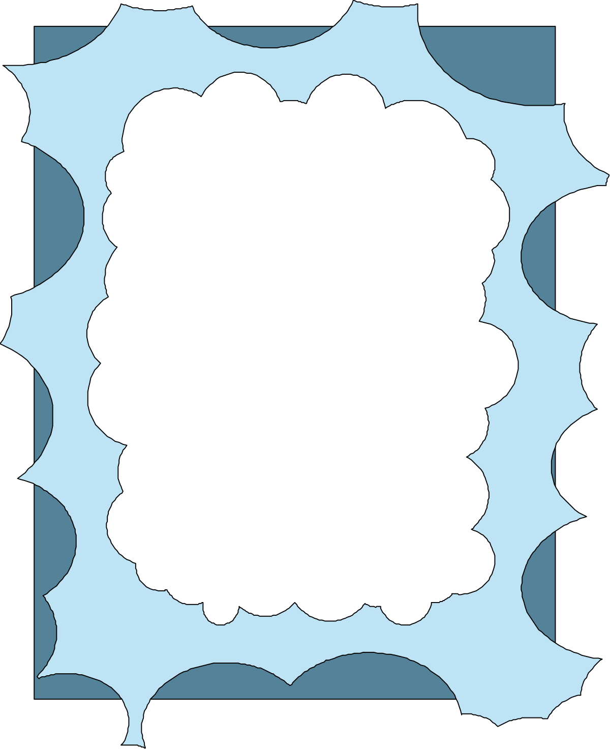 a blank paper with a blue border clip art png transparent Blue Border Clipart - Elegant Decorative Frame for Papers