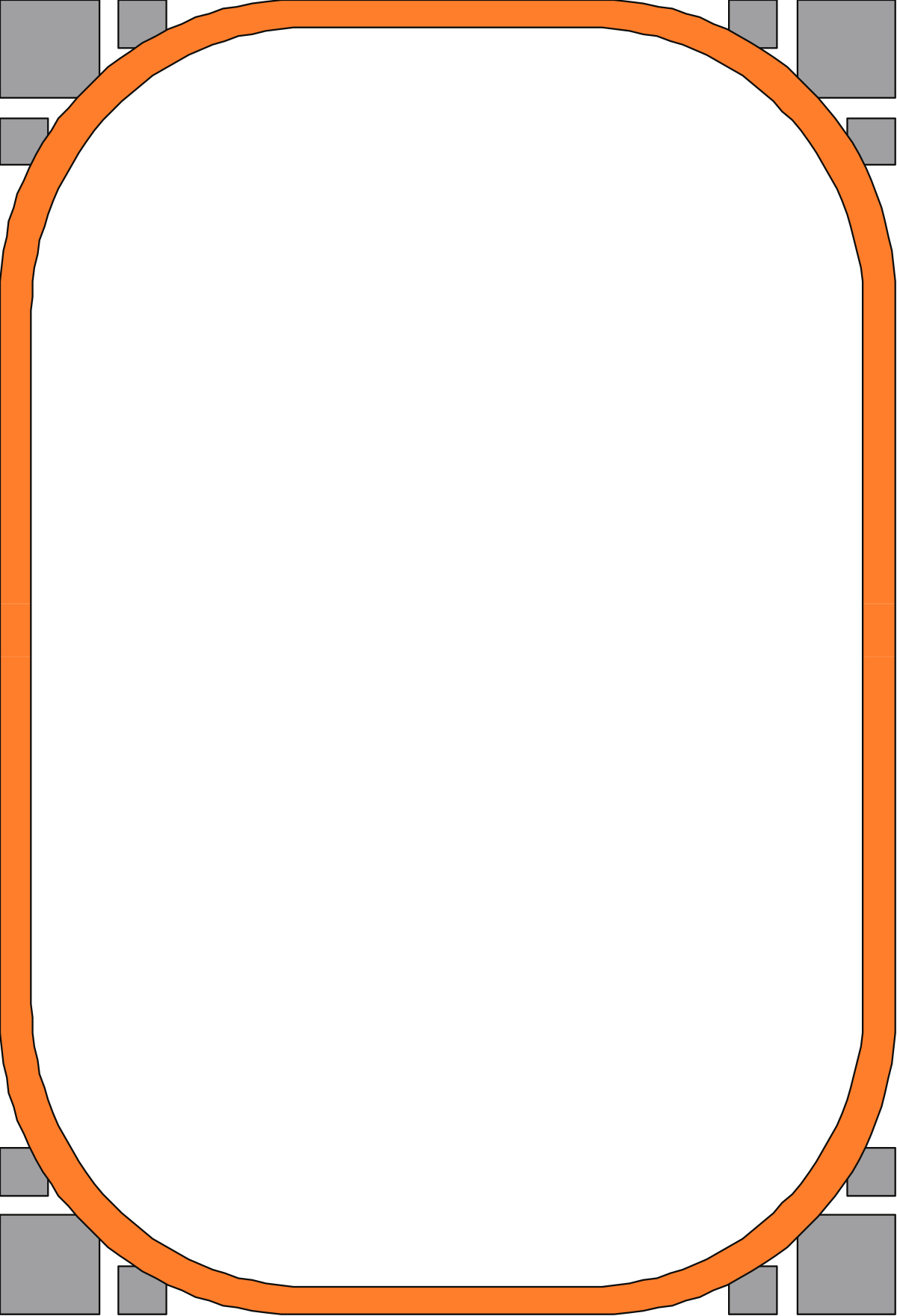 Orange Border Clipart - Square Frame Design for Creative Projects