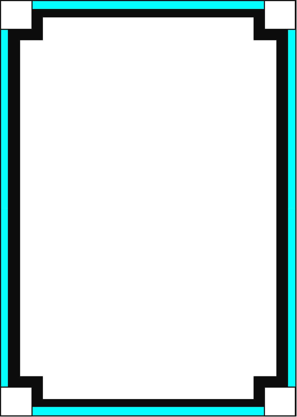 Blue Border Square Frame Clipart - Versatile Decorative Element