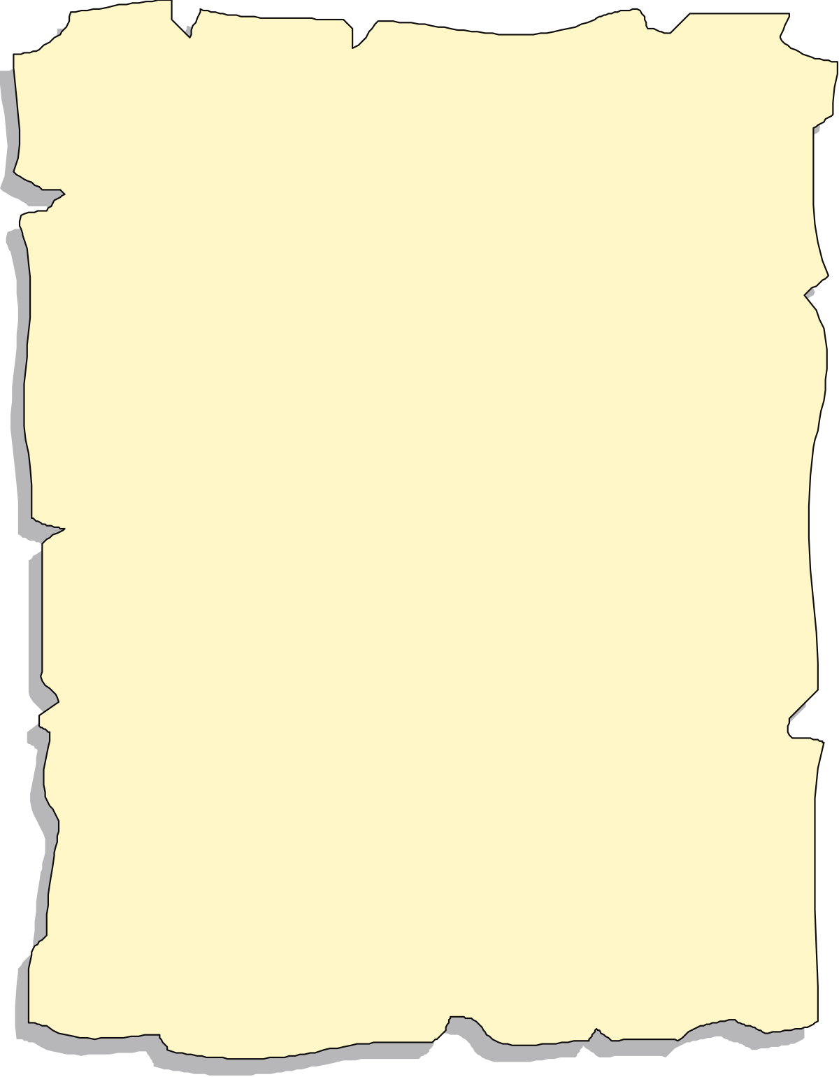 Blank Paper with Black Background - Clean Borders Clipart for Creative Projects