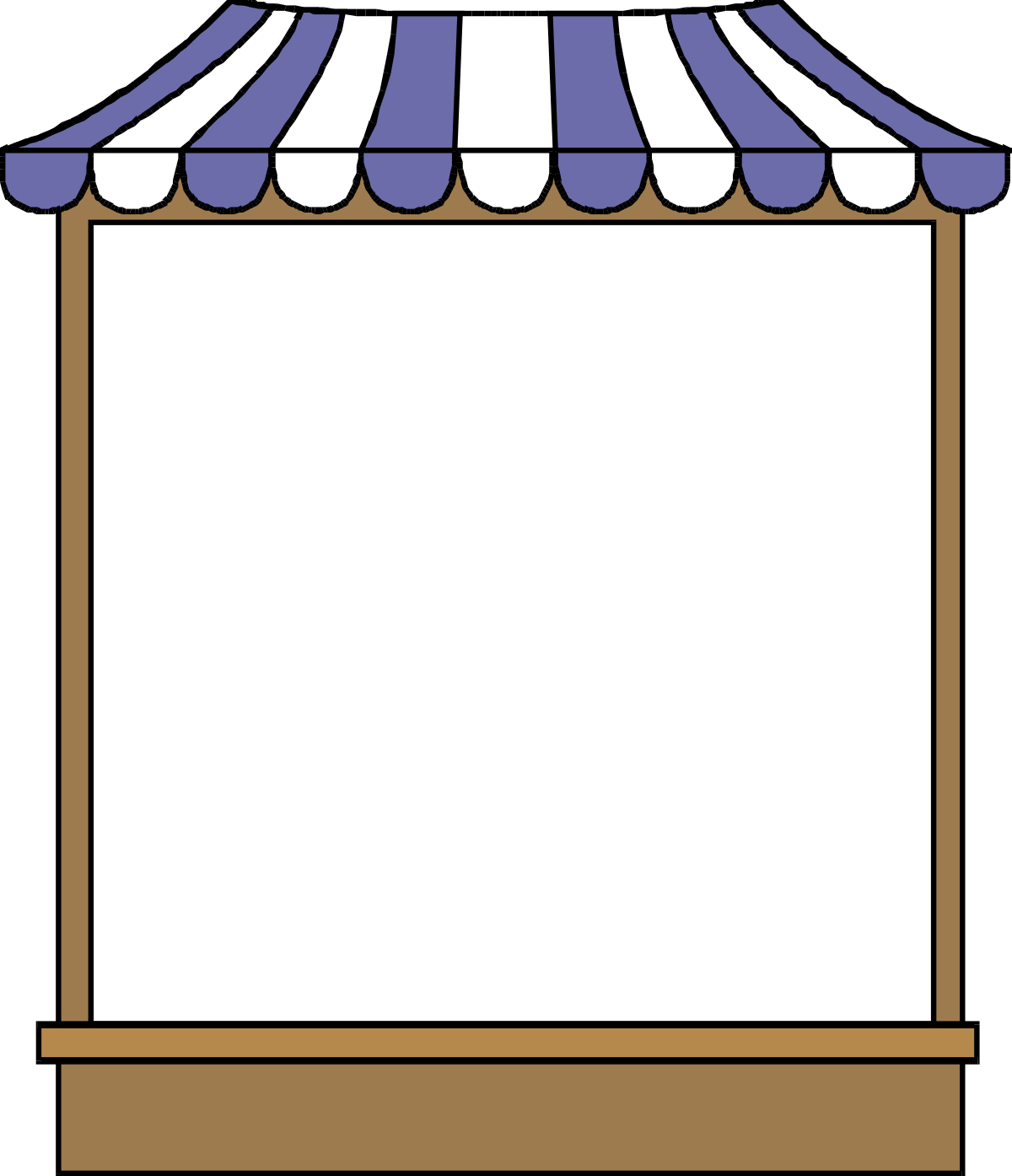 Blue and White Decorative Borders Clipart for Creative Projects