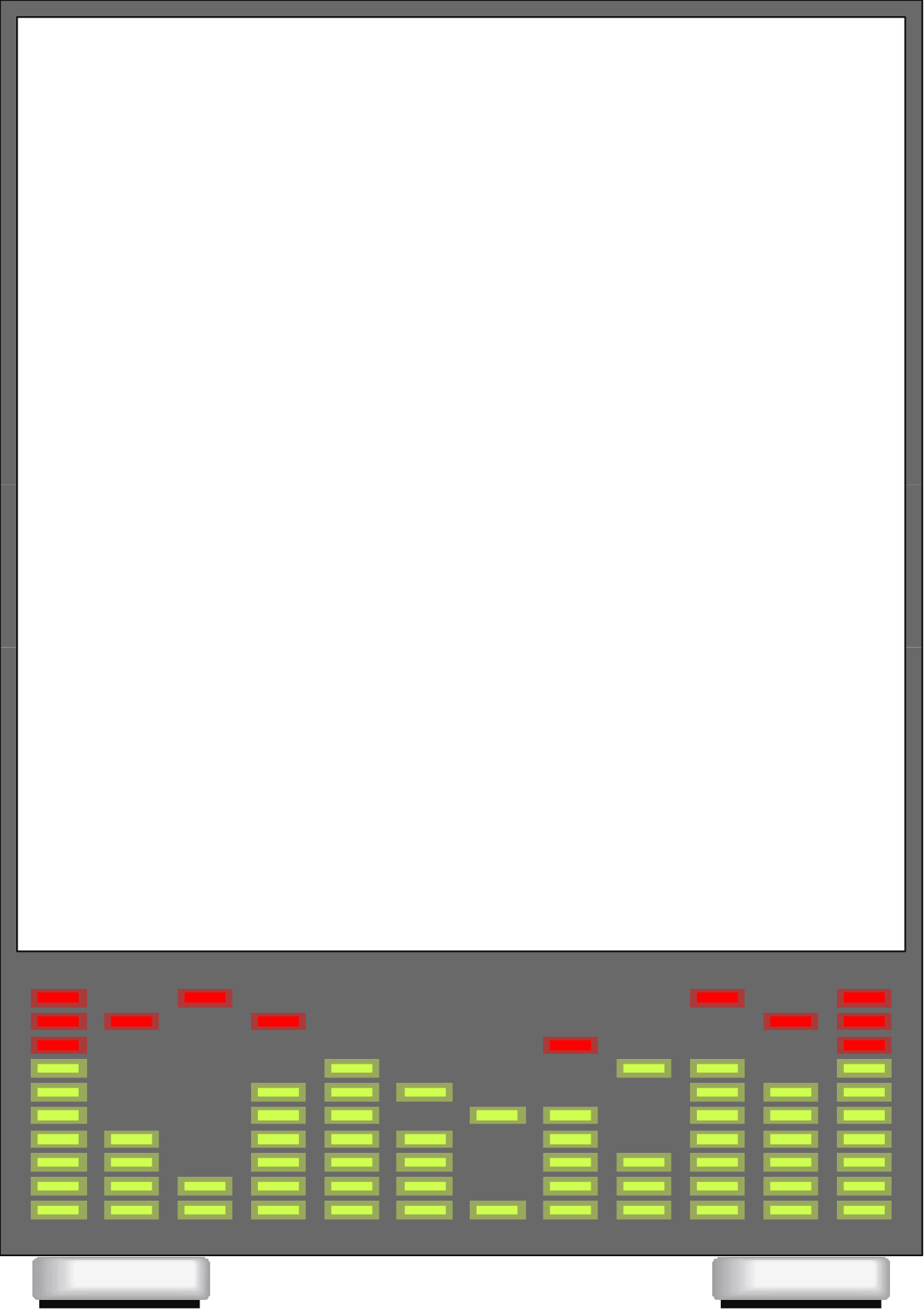 Computer Screen Clipart: Red and Green Display Borders