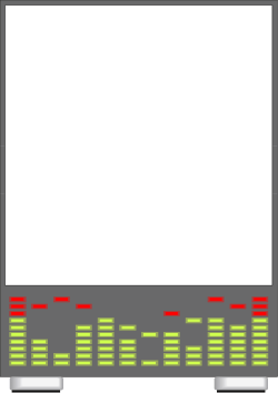 Computer Screen Clipart: Red and Green Display Borders