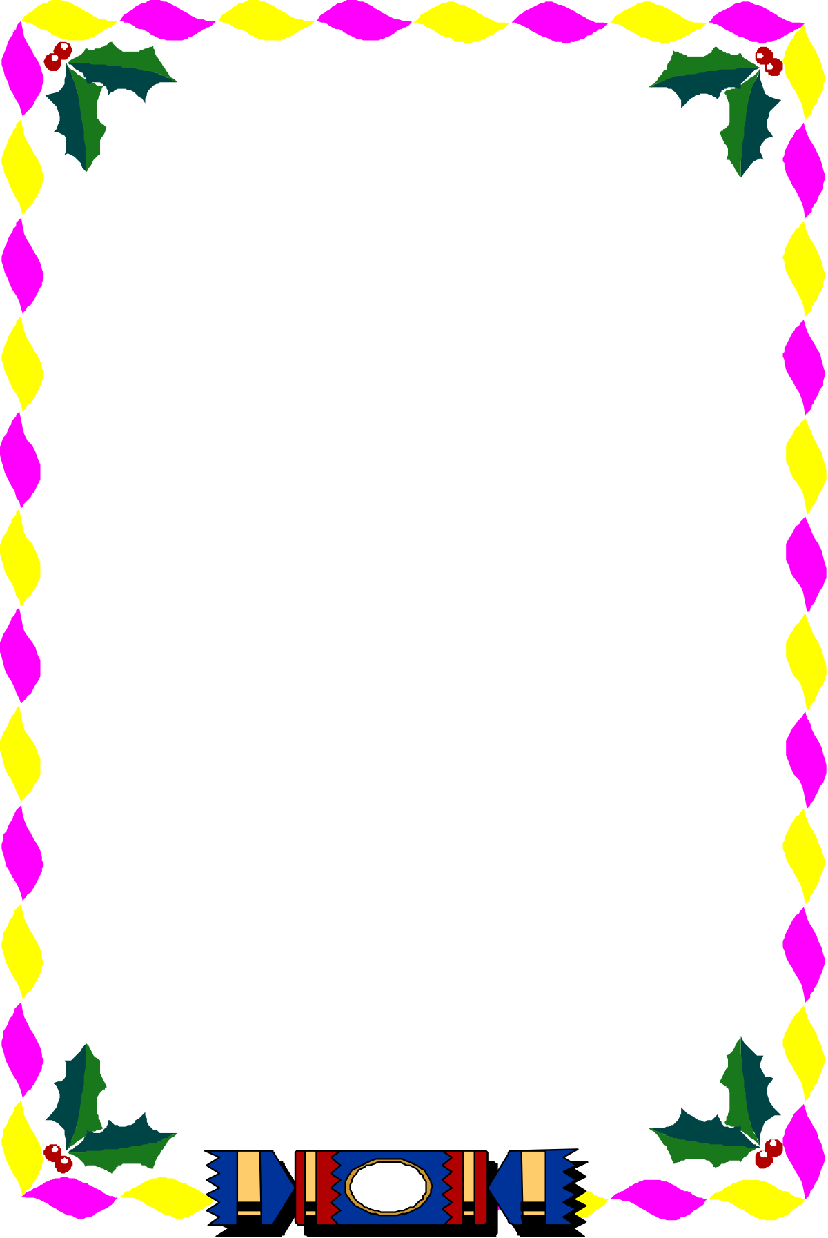 Christmas-Themed Colorful Frame Clipart - Festive Borders for Holiday Designs