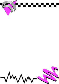 Pink and Black Checkered Background with White Border Clipart