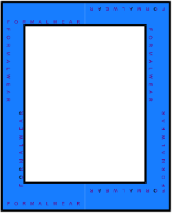 Blue Square Borders Clipart with Text Graphics