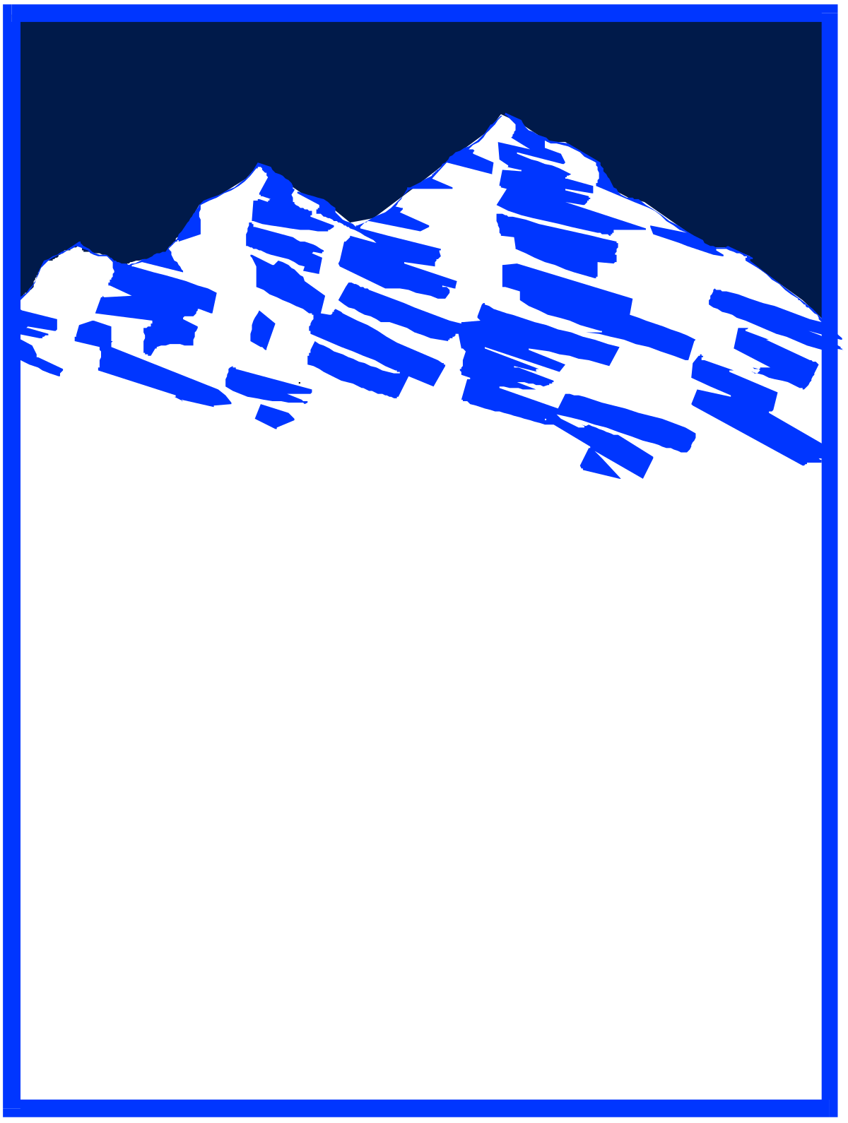 a blue frame with a mountain in the background clip art png transparent Blue Frame with Majestic Mountain Background Clipart - Borders for Creative Projects