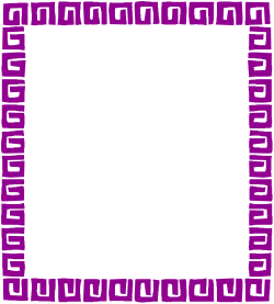 Decorative Square Frame Clipart with Intricate Middle Pattern