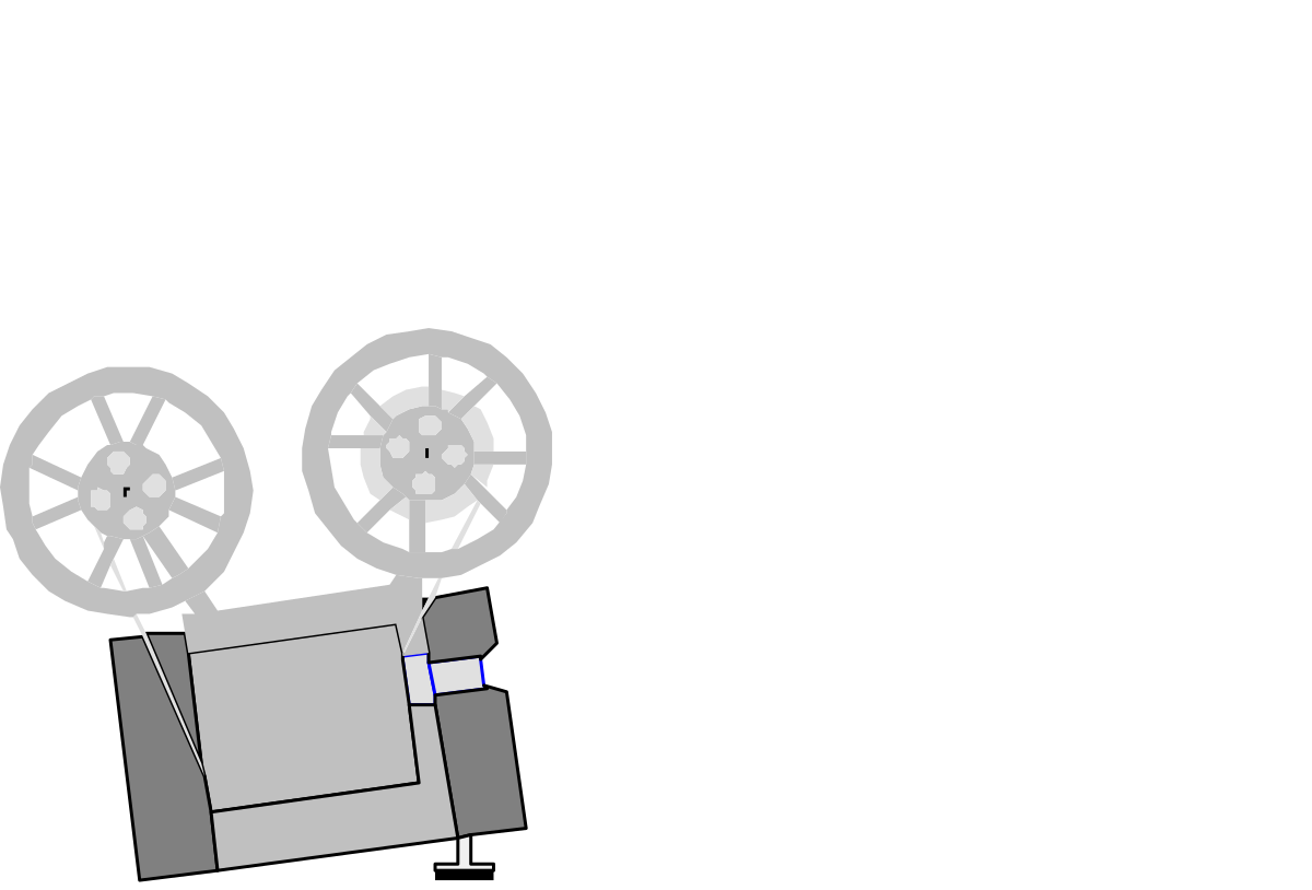 a movie projector with a film reel clip art png transparent Movie Projector with Film Reel Clipart - Vintage Cinematic Borders
