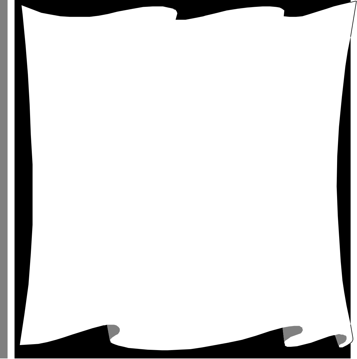 Black and White Beard Man Clipart for Creative Borders