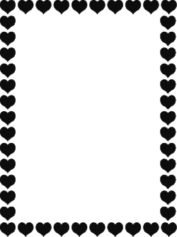 Heart Frame Clipart: Elegant Black and White Borders