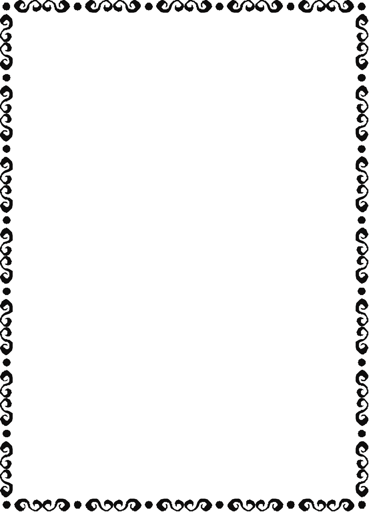 Elegant Black and White Decorative Pattern Frame Clipart