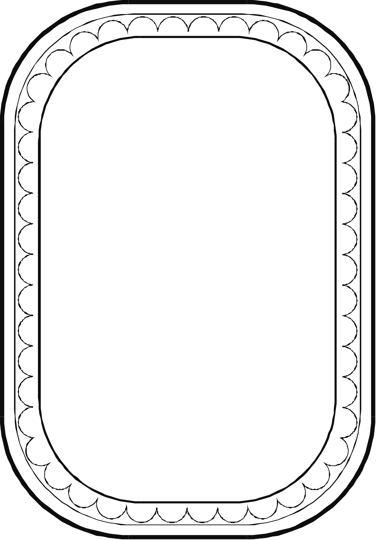 a black and white frame with a decorative pattern clip art png transparent Decorative Black and White Frame Clipart for Elegant Borders