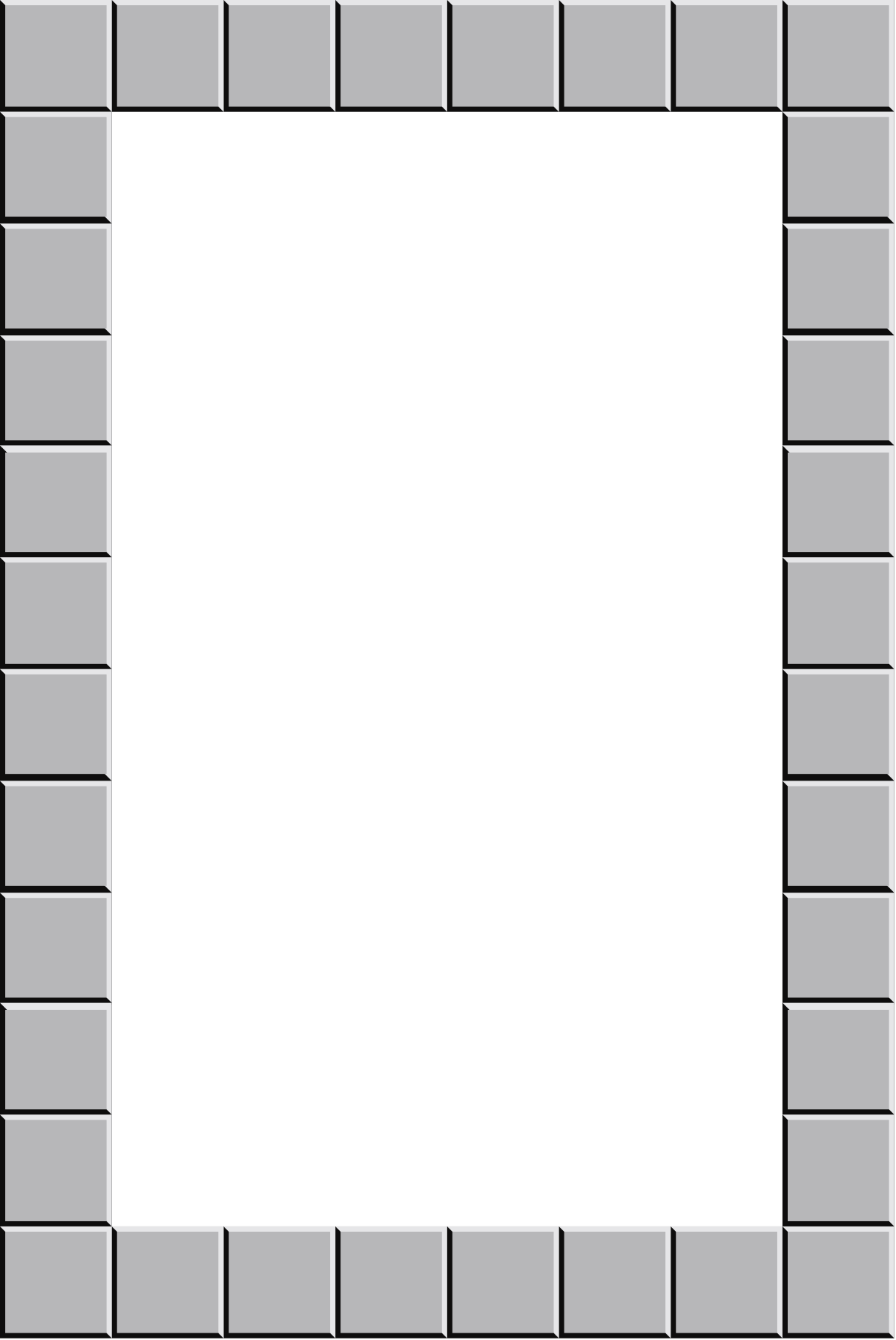 Borders Clipart: Elegant Square Design with Black Background