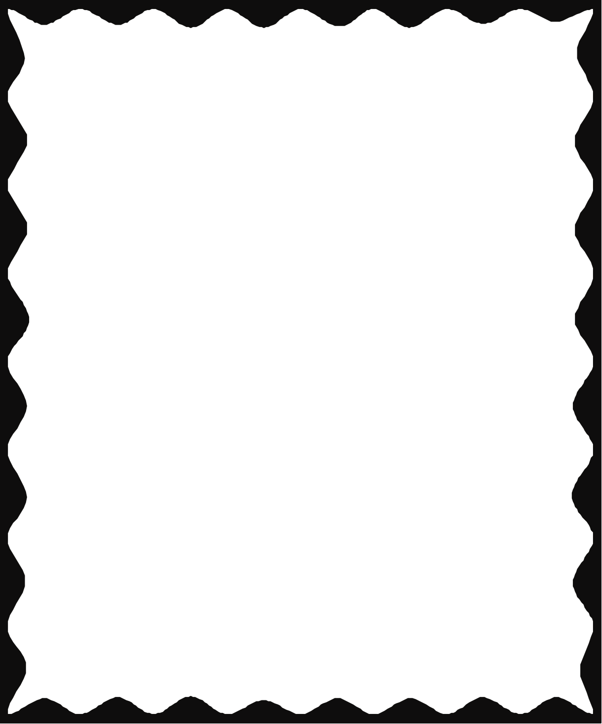 Scalloped Border Clipart - Elegant Blank Paper Design