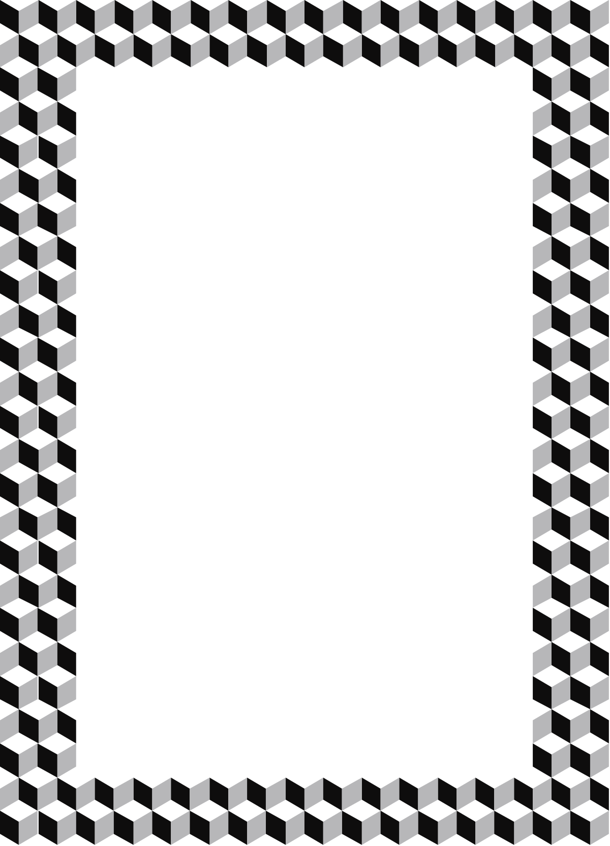 Black and White Diagonal Pattern Clipart Square - Elegant Borders for Design