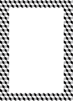 Black and White Diagonal Pattern Clipart Square - Elegant Borders for Design