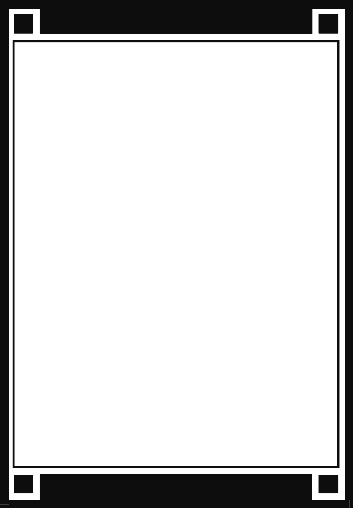 Black Square Frame with White Border Clipart - Stylish Border Design