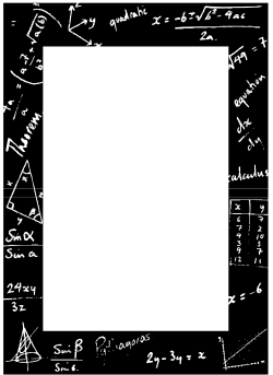 Blackboard with Mathematical Equations Clipart - Perfect for Education and Learning Materials