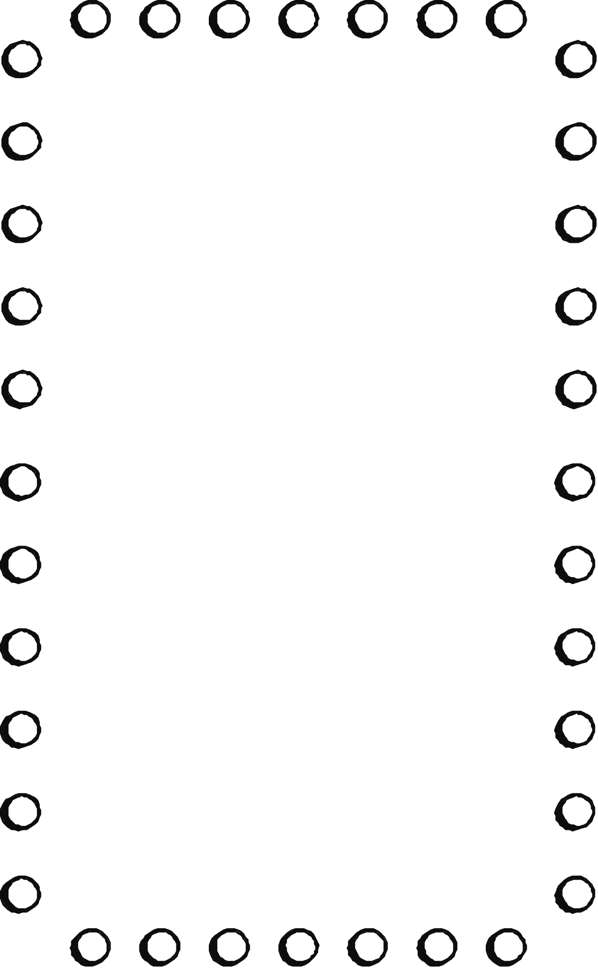 Dotted Frame Clipart: Black and White Border Design for Creative Projects