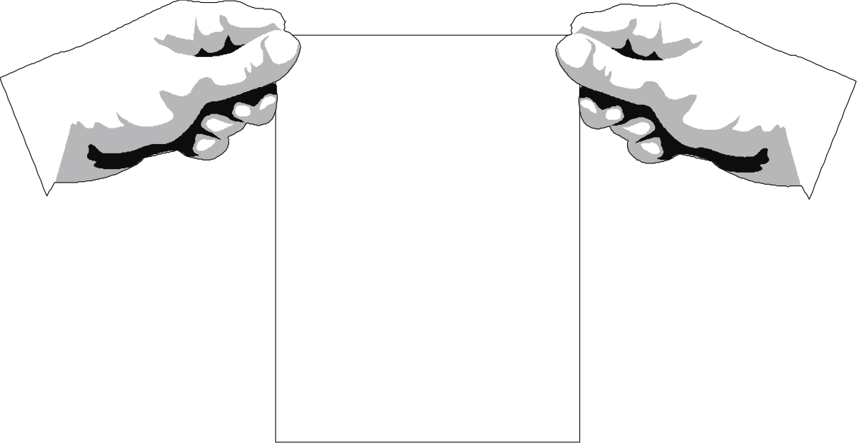 Hand Holding Blank Paper Clipart - Perfect for Custom Designs