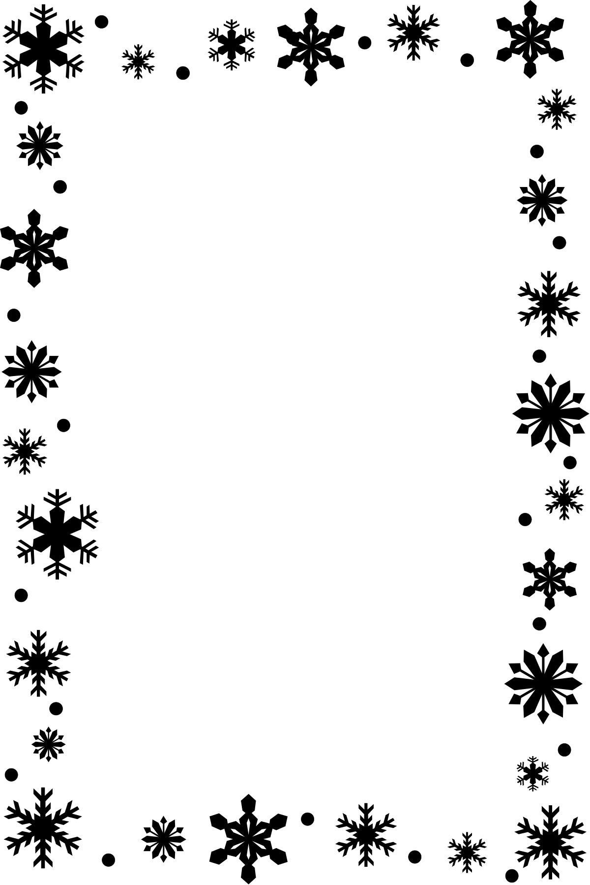 Star Clipart - Black and White Borders for Creative Designs