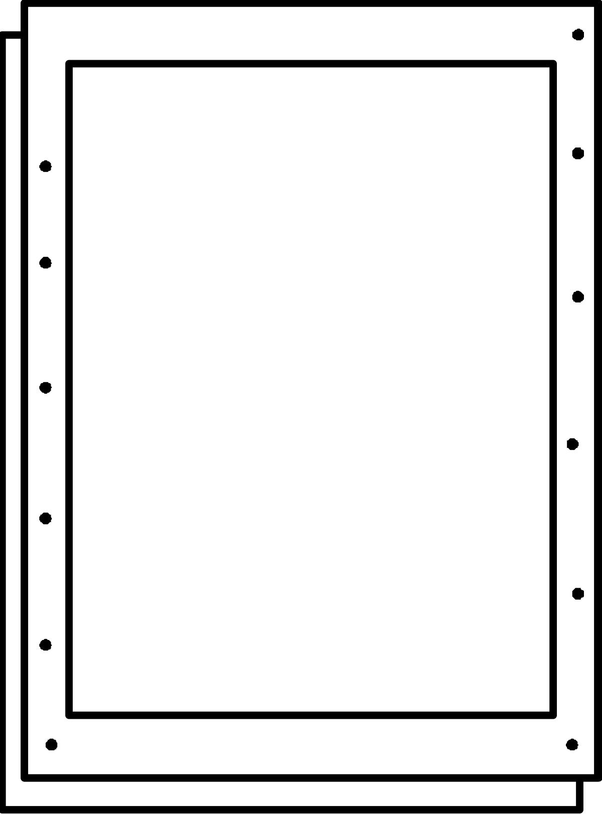 Square Frame Clipart with Central Hole - Perfect for Creative Borders