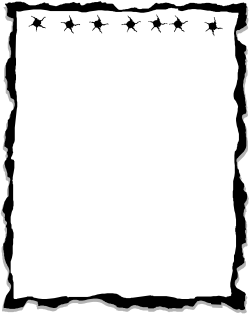 Blank Paper with Stars Clipart - Ideal for Creative Borders and Designs