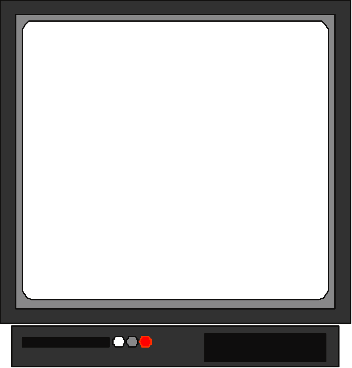 Blank Screen Television Clipart - Ideal for Borders and Design