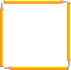 Pencil Clipart on Black Background - Creative Borders and Designs