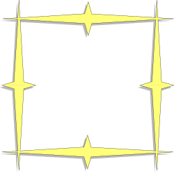 Yellow Star Frame Clipart on Black Background - Eye-Catching Borders