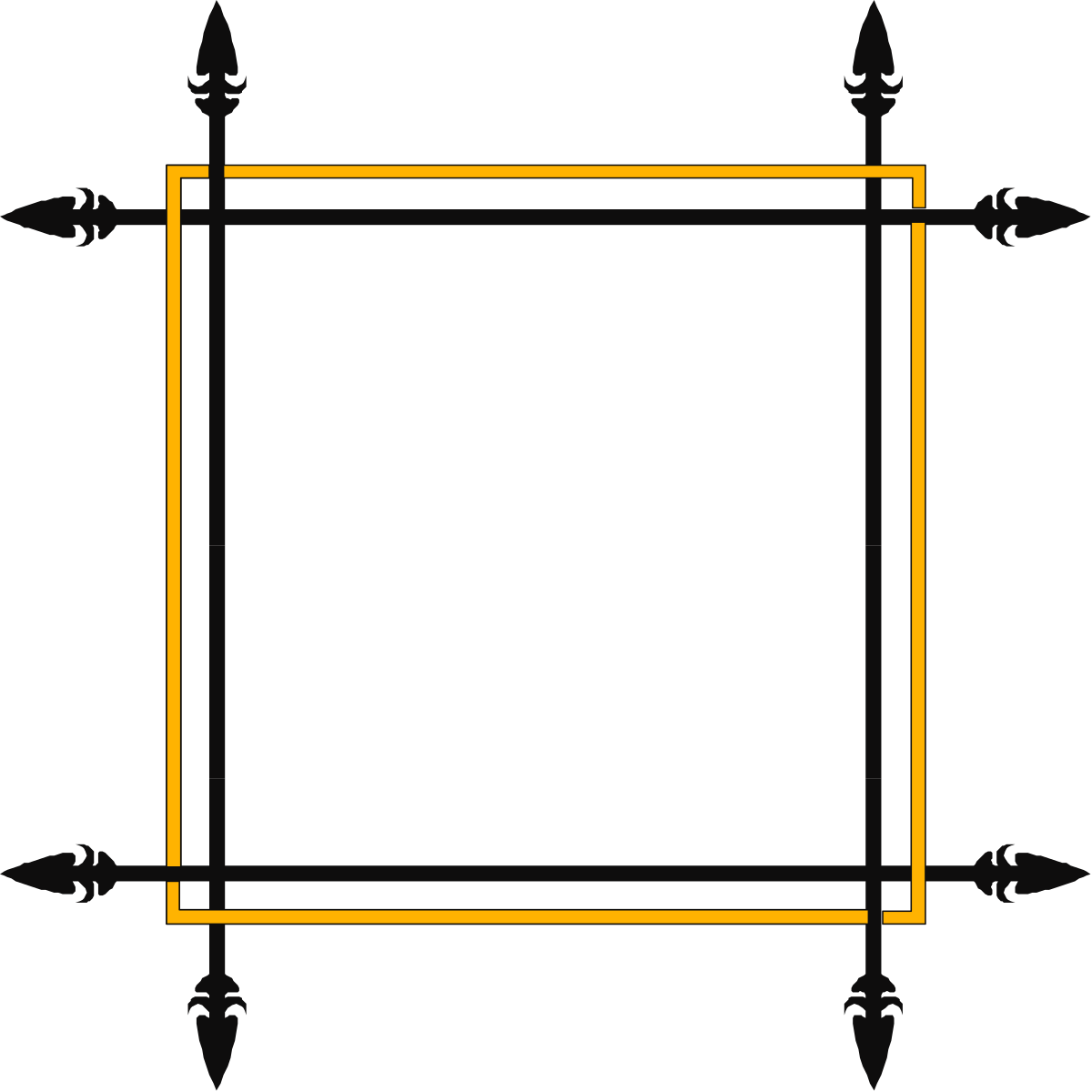 a square with arrows pointing up to the center clip art png transparent Arrows Pointing Up to Center - Dynamic Square Borders Clipart