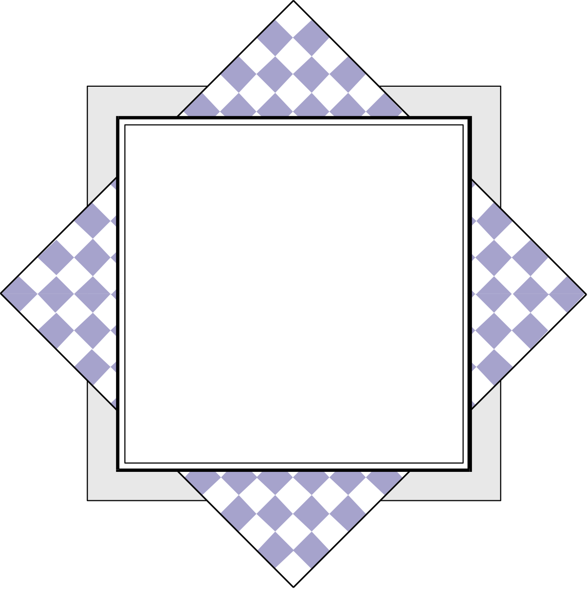a square frame with a check pattern clip art png transparent Checkered Pattern Square Frame Clipart - Stylish Border Design
