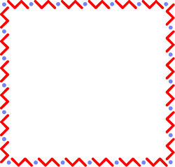 Square Frame Clipart with Blue and Red Dots - Creative Borders