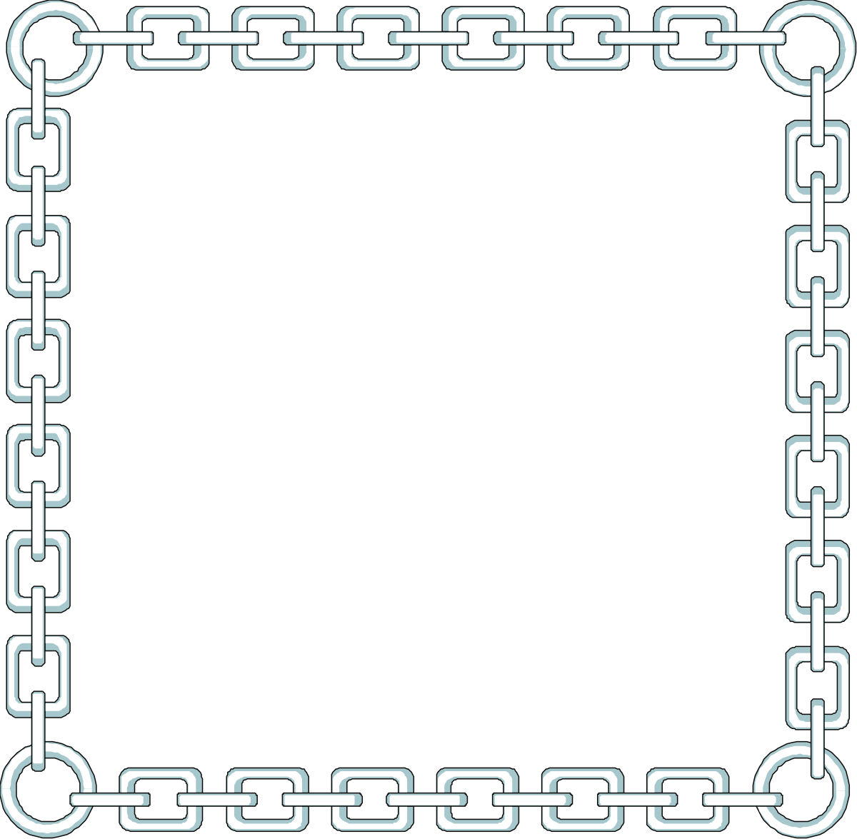 White Border Square Frame Clipart for Versatile Designs