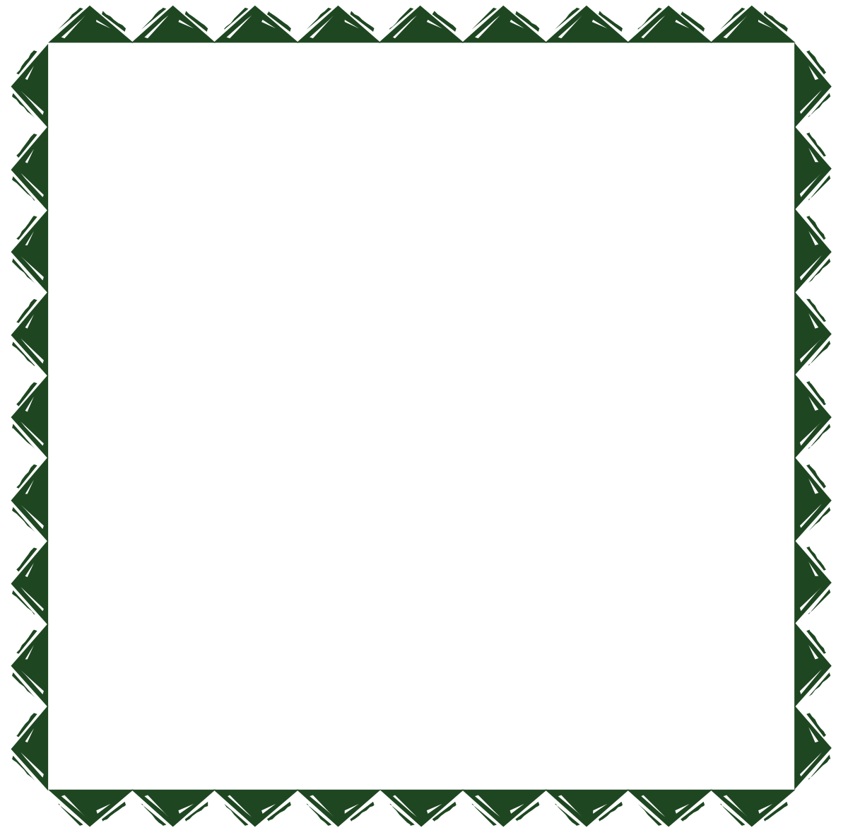 Green and White Frame with Black Border Clipart - Perfect for Elegant Designs