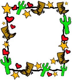 Cactus Frame with Stars Clipart - Decorative Borders for Unique Designs