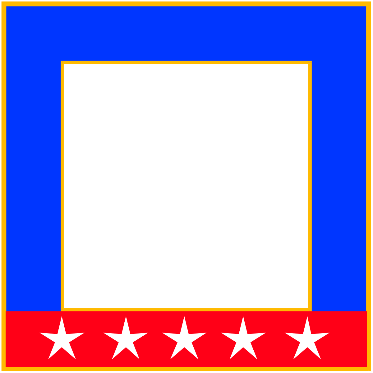 Blue and Red Star Frame Clipart - Perfect for Borders and Decorations