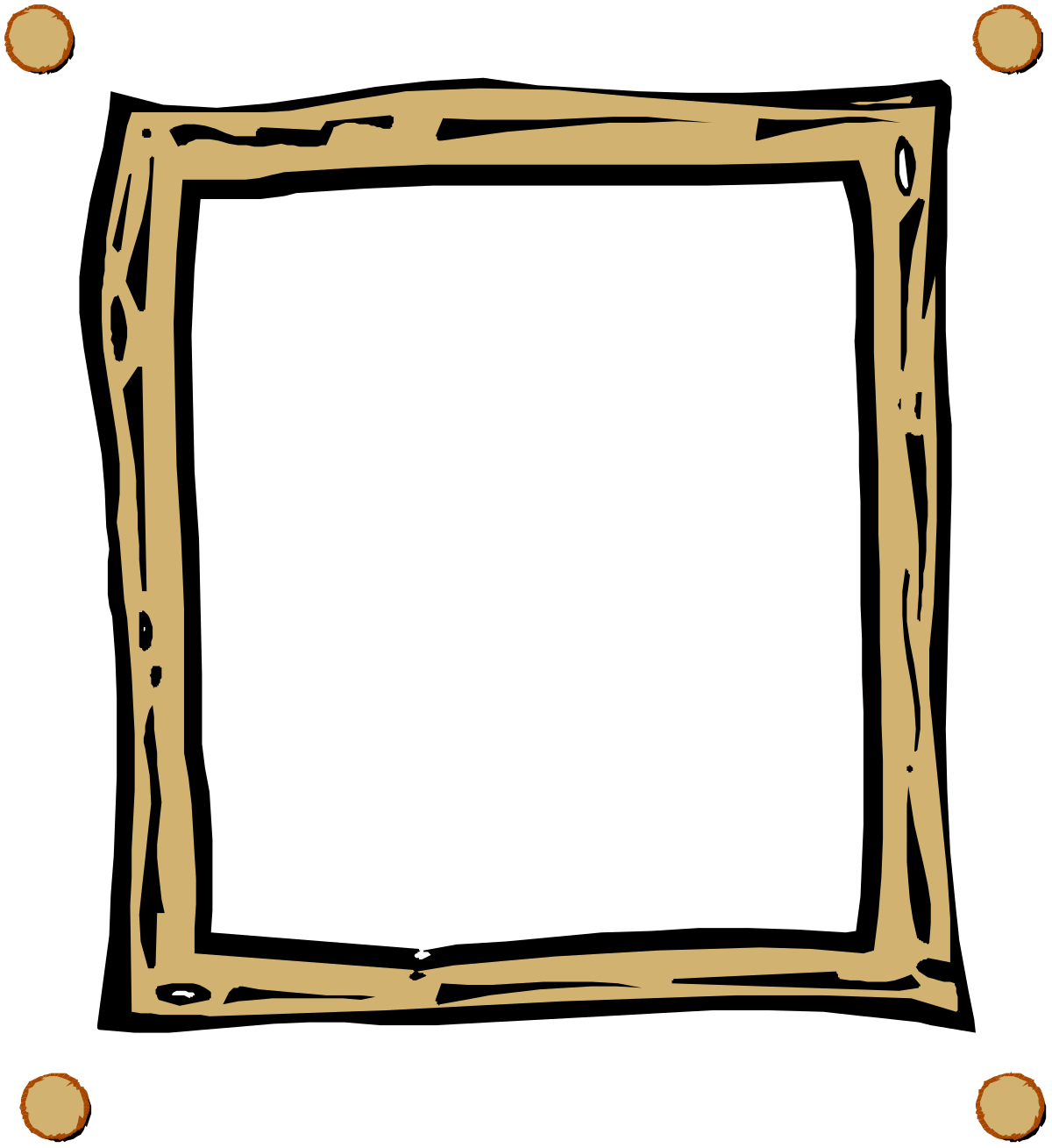Brown Border Square Frame Clipart - Elegant and Versatile Design