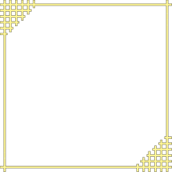Yellow Border Square Frame Clipart - Stylish Decorative Edges