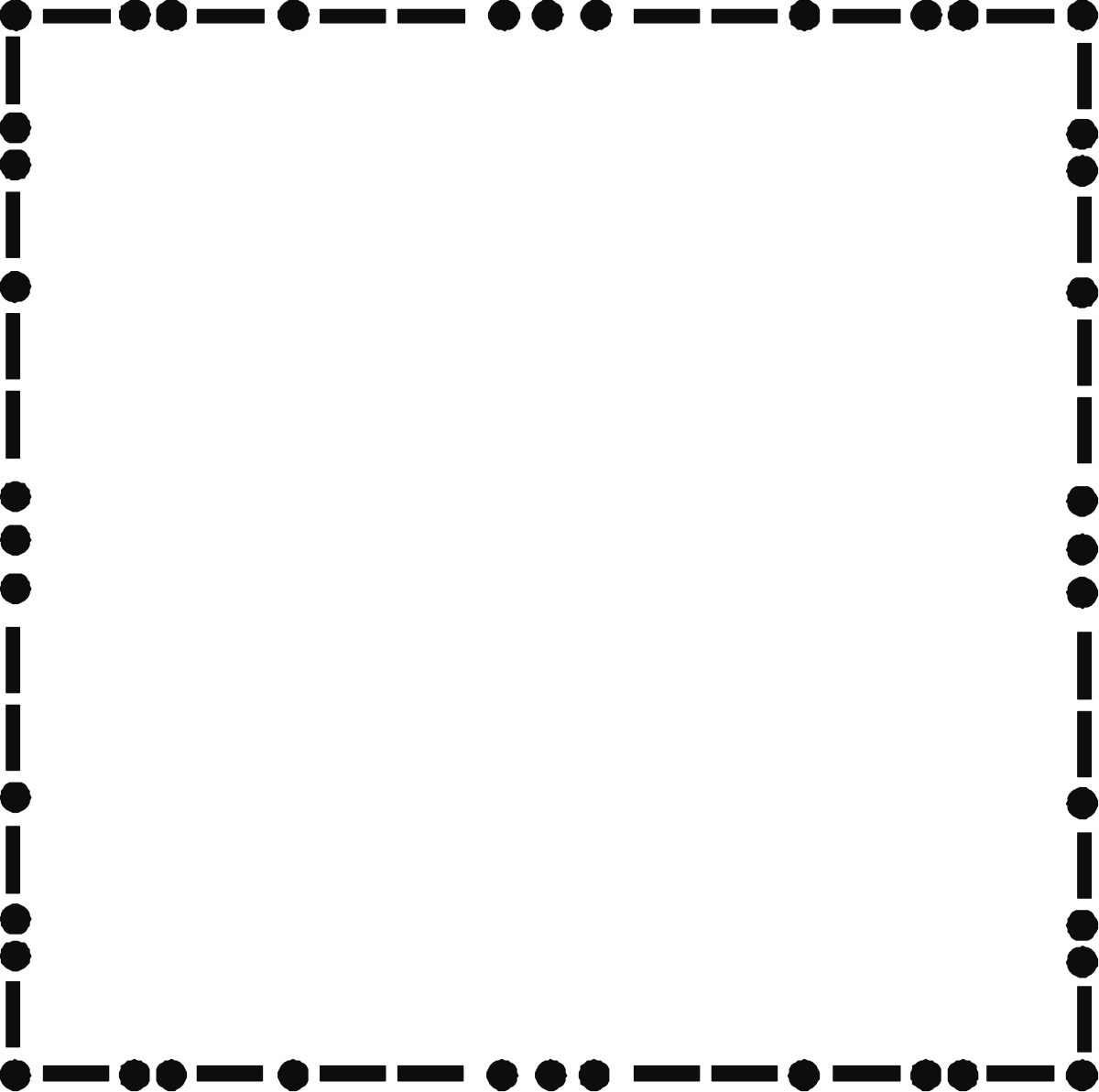 Square Dotted Frame Clipart - Stylish Borders for Creative Projects