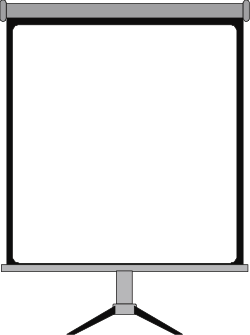 Computer Monitor with White Screen Clipart - Elegant Borders and Designs