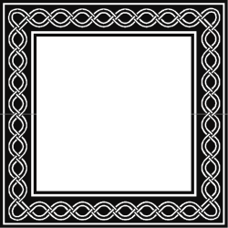 Elegant Square Frame with Intricate Pattern Clipart for Creative Projects