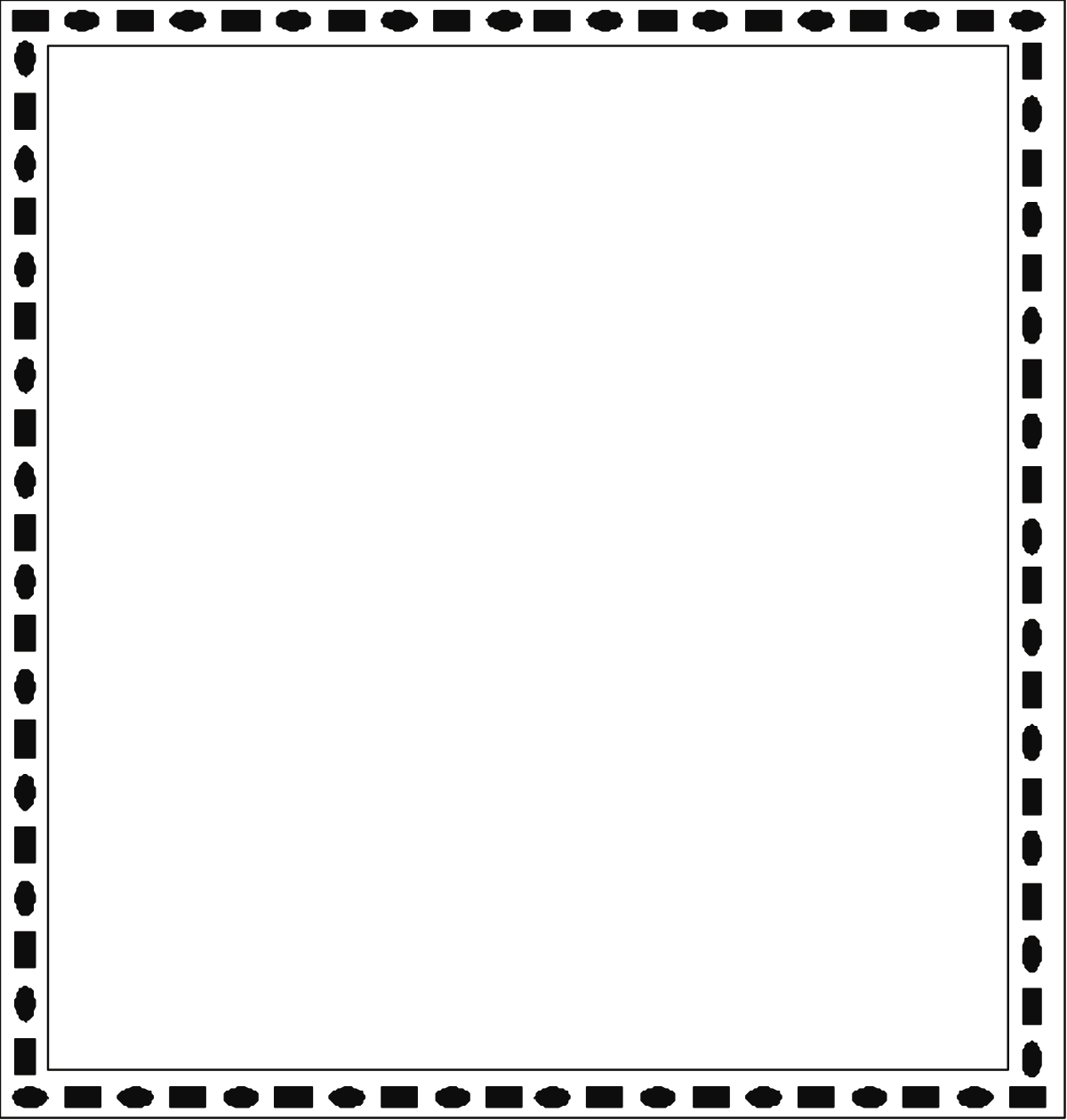 Black Square Frame with Light Strip Clipart for Stylish Borders