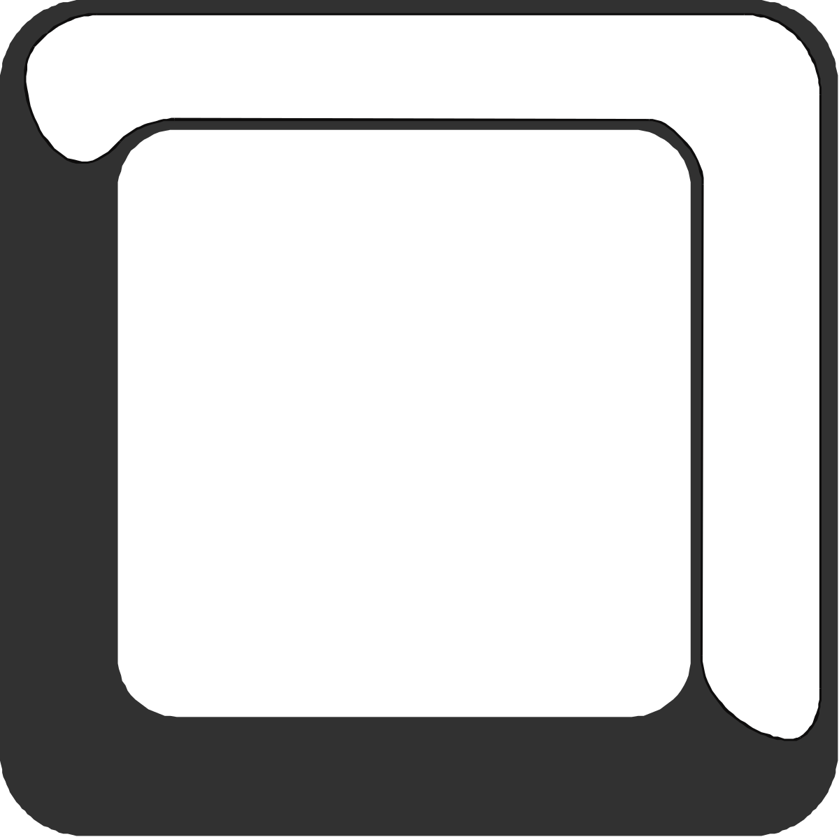 Black and White Square Icon Clipart - Stylish Borders Design
